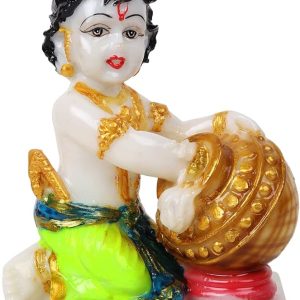 Polyresin Marble Dust Lord Krishna Makhan Chor