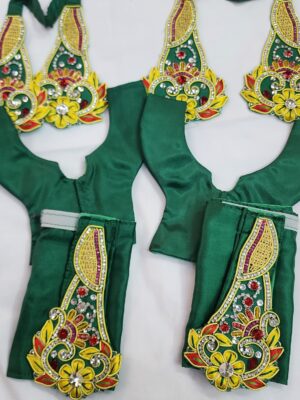 Gaura Nitai Devotional Dress – Handmade Embroidered Silk Outfit