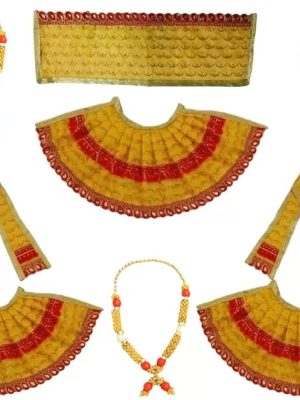 Traditional Jagannath Balram Subhadra Dress – Handmade Silk Poshak,