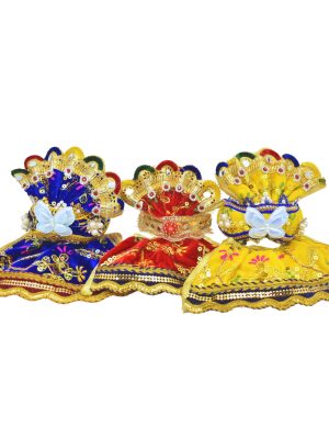 Handcrafted Jagannath Subhadra Balram Temple Dress – Premium Silk Outfit with Embroidery,