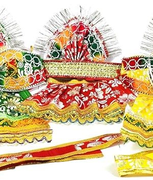 Devotional Jagannath Balram Subhadra Poshak – Fine Embroidery,