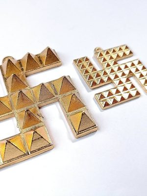 Nicolette Ashtadhatu Reiki Vastu Swastik Pyramid | Zinc Energy Enhancer | Wish Fulfillment | Blessed in Vrindavan
