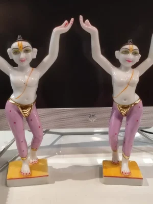 12-Inch Sacred Gaura Nitai Murti | 99.9% Silver Plated | 12kg | Handmade in Vrindavan | Divine Blessings for Home & Temple