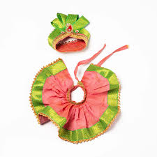 Handmade Silk Jagannath Balram Subhadra Dress – Fine Embroidery,