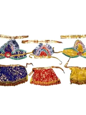 Handmade Jagannath Balram Subhadra Poshak – Silk Outfit with Embroidery,