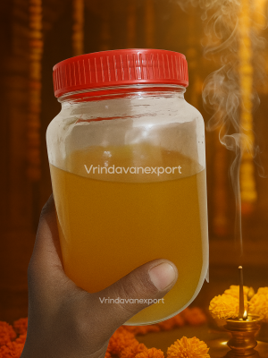 Pure Sacred Cow Urine (Gau Mutra) from Vrindavan | Natural & Holy Cow Urine for Pooja, Havan & Temple Use | Cow Worship Product | 100% Pure & Authentic