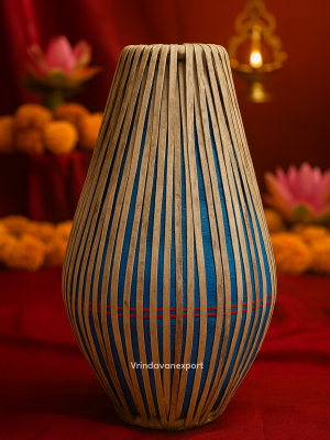 Clay Mridang 20–22 Inch | Handmade Kirtan Drum for Bhajan & Temple | Natural Clay Body | Vrindavan Devotional Mridang