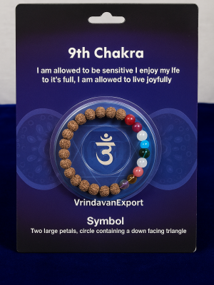 9th Chakra Rudraksha Healing Bracelet | Spiritual Energy Balancing Beads | Chakra Crystal Bracelet – Vrindavan Export