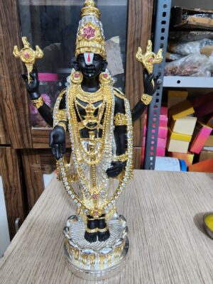 20230517_093853 12inch/30cm tirupati balaji , venketeshwar bhagvan, 24 crt gold plated with 99 percent silver laxmi statue, balaji god , south india god ,