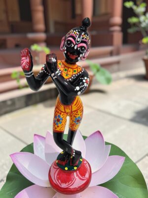 20240111_203947 6 Inch Black Brass Krishna Statue | Handmade Lord Krishna Murti | Standing Hindu Idol for Home Temple | 15 cm Deity Statue