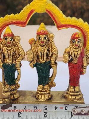 20240213_174049 4inch/10cm solid antique brass ram darbar joint statue , ram family murti from vrindavan ,card dashboard , table decor , ram family antique