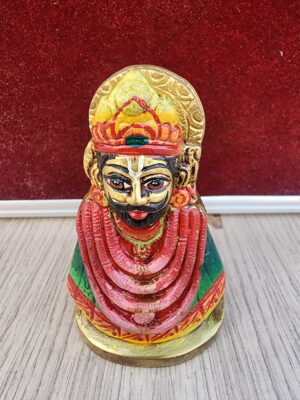 20240217_174236 5Inch/12cm Brass Khatu Shyam Murti | hare ka sahara baba shyam hamara |Handcrafted Spiritual Idol for Pooja | Vrindavan Sacred Art,