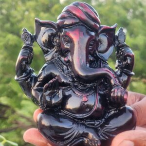 5inch/13cm coconut wood ,ganesh statue , ganesh bhagvan , gift purpose ,  home decor , show piece , religious gift , hare krishna ,