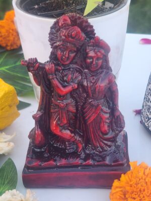 20240407_182921 5inch/13cm coconut wood radha krishna joint standing statue with flute , home decor , show piece , religious gift , hare krishna
