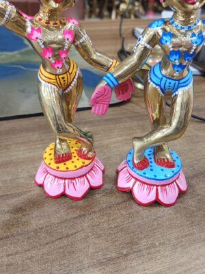 20240919_180718 Beautiful 7-Inch Gaura Nitai Idol brass idol– Hand-Painted, Vaishnav Devotional Murti for Home & Temple 7-Inch Gaura Nitai Statue