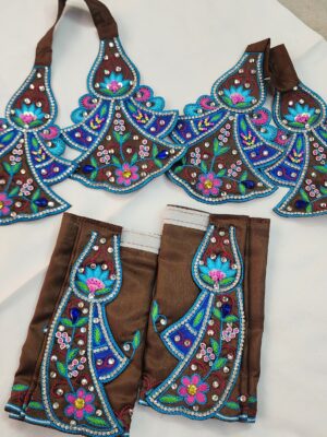 20241208_154148 Handmade Gaura Nitai Embroidered Dress – Soft Silk Outfit for Deities, Crafted in Holy Vrindavan