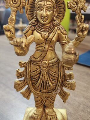 20241220_130755 7inch/18cm dhanvantari solid fine light brass statue from holy vrindavan dham , dhanvntri murti , hindu god idol , religious item