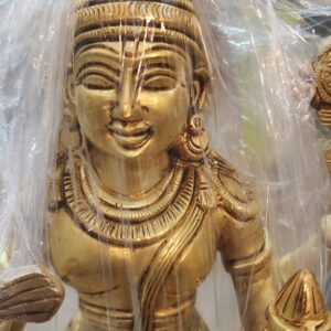 12inch/30cm dhanvantari solid fine light brass statue from holy vrindavan dham , dhanvntri murti , hindu god idol , religious item