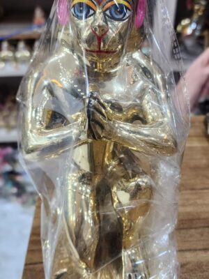 20250103_142634 9.5-Inch Solid Brass Hanuman Statue | 5kg Handmade Ram Bhakt Murti from Vrindavan | Spiritual Vrindavan Export