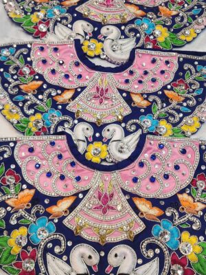 Jagannath Baldev Subhadra Outfit, Handmade Embroidered Dress for Deities, Custom Sizes, Perfect for Temple or Home Worship, Made in Vrindava