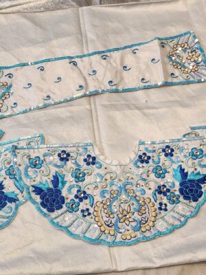 20250107_151842 Traditional Jagannath Baldev Subhadra Outfit | Vrindavan Embroidered Handmade Deity Dress | Sizes 3–16 Inches