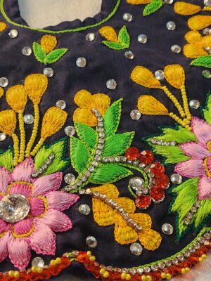 20250114_142554 Handmade Jagannath Baldev Subhadra Dress | Embroidered Outfit | Custom Sizes | Traditional Poshak from Vrindavan
