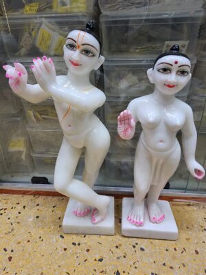 18inch/45cm realistic unique beautifull face radha krishna  , yugal jodi sarkarfrom vrindavan , handcrafted rare face radha shyam sundar