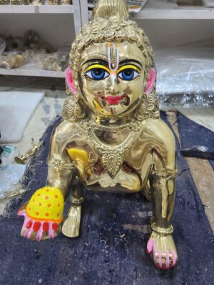 20231002_161341 Large 18Inch/46cm Brass Laddu Gopal Statue – Vrindavan Made18 inch Laddu Gopal Brass Idol 46cm Unique ,