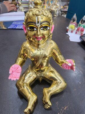 6inch/15cm  lala only , full solid laddu gopal  made in vrindavan , handmade baby krishna , bal gopal , baby gopal murti , hare krishna