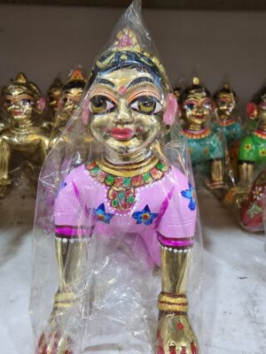 20240120_141210 5inch solid brass radha rani statue , vrindavan radha rani murti , shriji murti , radha vallabhi radha rani , vrindavaneshwari srimati