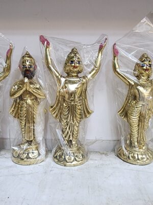 20240201_200312 ashtdhatu 6inch/15cm panchtattva deity 6kg, iskcon vaishnav panchtatva statue from holy vrindavan dham , shri krishna chaitanya mahaprabhu