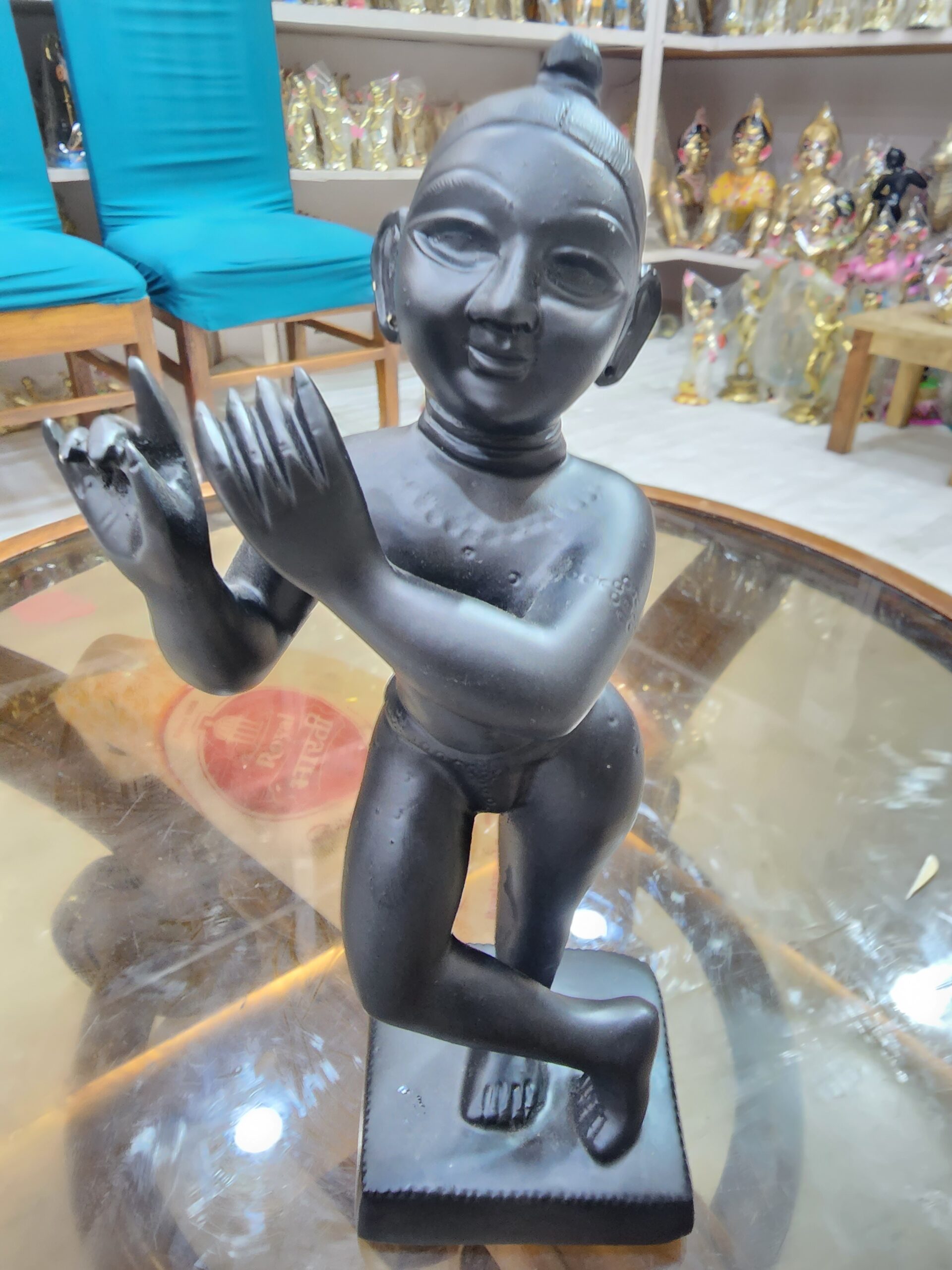 10inch/25cm brass  handmade radha raman murti from holy vrindavan dham  , vrindavan king , gopal bhatt goswami radha raman statue pure brass