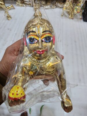 20240206_200652 8inch/20cm brass laddu gopal deity ,vrindavan made baby krishna , vrindavan bal gopal , baby krishna , lord krishna in little form ,