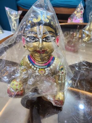 20240213_110303 5inch/13cm brass laddu gopal deity , vrindavan bal gopal , baby krishna , lord krishna in little form , baby krishna gopal, full body