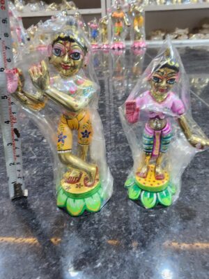20240301_195702 7-Inch Handmade Brass Radha Krishna Statue – Beautifully Painted, Crafted in Vrindavan for Devotional Worship 7-Inch Radha Krishna Statue