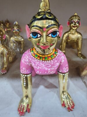 20240314_193915 5inch solid brass radha rani statue , vrindavan radha rani murti , shriji murti , radha vallabhi radha rani , vrindavaneshwari srimati