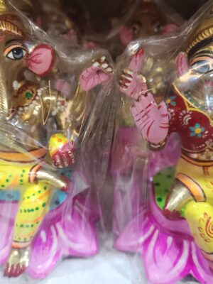 20240318_194141 5inch/13cm ganesh laxmi statue , handmade painted laxmi mata , ganesh bhagvan , religious deity , diwali pooja , ganesh god , laxmi devi