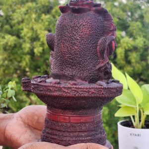 10inch/26cm coconut wood shiva statue with five face showing , home decor , show piece , religious gift , hare krishna ,mahadev decor