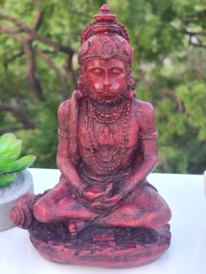 7inch/17cm coconut wood meditataion  hanuman ji , gift purpose ,  home decor , show piece , religious gift , hare krishna ,