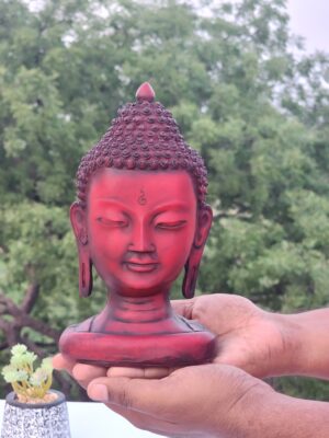 9inch/23cm coconut wood buddha face , buddha statue for home decor , show piece , religious gift , hare krishna ,mahadev decor