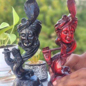 10inch/26cm coconut wood krishna showpiece for   home decor , show piece , religious gift , hare krishna ,mahadev decor. krishna style