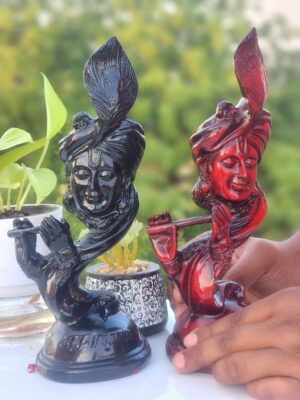 20240407_181147 10inch/26cm coconut wood krishna showpiece for home decor , show piece , religious gift , hare krishna ,mahadev decor. krishna style