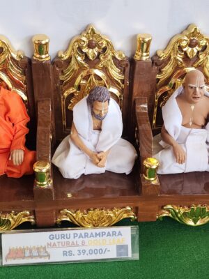 iskcon guru parampara 7inch  with teak wood sinhasan , Temple & Spiritual Decor, Marble Dust prabhupad , iskcon devotee, guru parampara