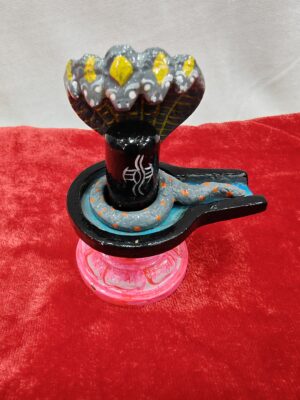 IMG_20260224_124806 3 Inch Brass Shivling with Sheshnag & Jaladhari | Hand Painted Shiva Lingam for Abhishek Home Temple Pooja Decor Gift