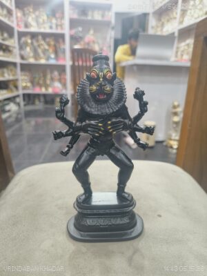 IMG_20260515_144327047 8inch Ashtadhatu Narasimha Statue | Antique Black Narasimha Murti | Standing Lakshmi Narasimha Idol from Vrindavan