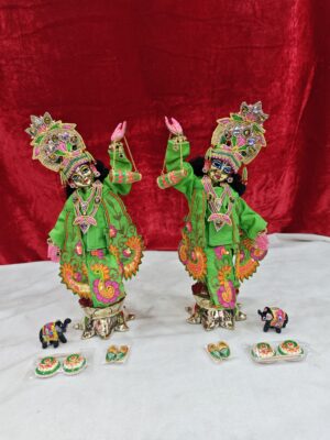 IMG_20260626_144231 10inch/26cm Solid Brass Gaura Nitai Statue Pair | Gour Nitai Murti | Chaitanya Mahaprabhu Deities | ISKCON Altar Idol Seri 99