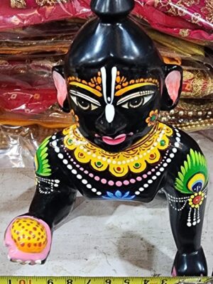 il_fullxfull.5300537359_cw9r 7inch/18cm brass black laddu gopal deity , vrindavan bal gopal , baby krishna , lord krishna in little form , baby krishna gopal