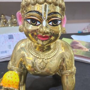 11inch/12 no solid  Brass Laddu Gopal Statue  Finish, Vrindavan Made 12 No. Laddu Gopal Brass Idol , vrindavan bal gopal , baby krishna