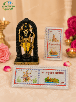 c3ab09a4-2cab-488b-957a-9e2759f1fbb4 Ayodhya Ram Murti with Metal Hanuman Chalisa & Premium Velvet Box, 6.5 Inch Shri Ram Idol, Hindu Religious Gift, Ram Mandir Decor