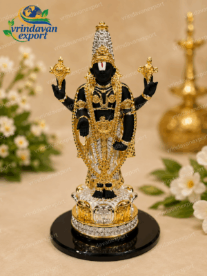 Tirupati Balaji Idol 24K Gold & 999 Silver Plated | Lord Venkateswara Statue | Hindu Temple Decor | Premium Spiritual Gift  handmade